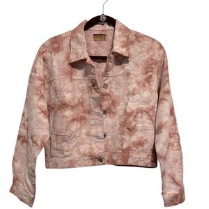 POL Tie Dye Light Weight Denim Jacket